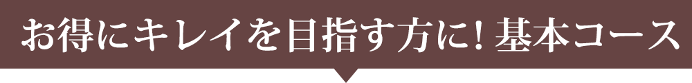 お得にきれいを目指す方に！基本コース