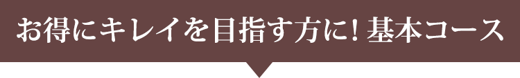 お得にきれいを目指す方に！基本コース